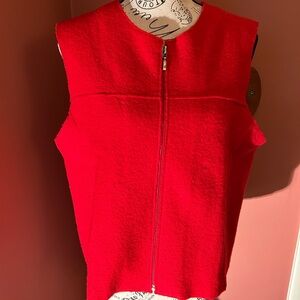Pendleton Vibrant Red Women's merino wool vest
